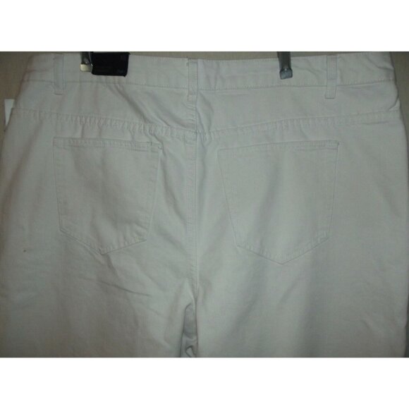 RUE21 Jeans Womens Plus Size 18 White High Rise Ankle Straight 100% Cotton - Picture 9 of 12